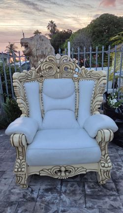 Ornate King Throne Chair - Baroque / Rococo Style 👑