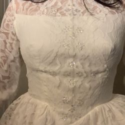 ILGWU Vintage Lace Wedding Dress 
