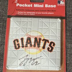 San Francisco Giants #62 LOGAN WEBB Autographed  Mini Pocket Base. From 5/18/24 Game. See Last Picture For COA. Only $50.00