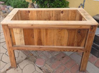 Raised Wood Planter Box