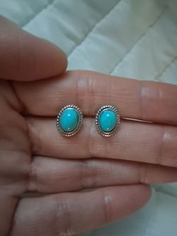 Sterling Silver Turquoise Small Earrings