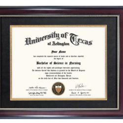 GraduationMall 8.5x11 Diploma Frame With Black Over Gold Mat Or Display 11x14 Document Without Mat,