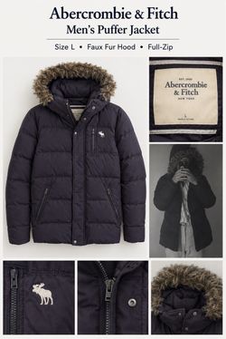 Abercrombie & Fitch Men's Puffer Jacket Size L