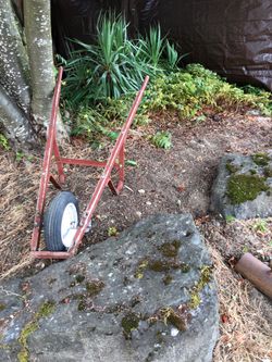 Yard art wheelbarrow frame