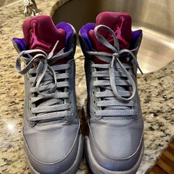 Jordan 5 Retro GS Cement Grey Pink 2013 Size 6.5Y Used 440892-009