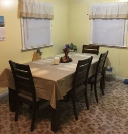 Solid wood dinner table