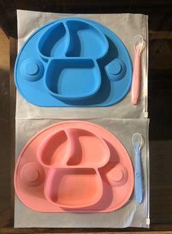 BRAND NEW Silicone suction baby toddler eating set