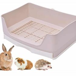 New Rabbit Litter Box,Bunny Supplies, Large Pet Litter Pan Trainer with Drawer Corner for Rats Hamsters Ferret Bunny Guinea Pigs Chinchilla Small Anim