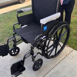 Wheelchair K1 Model,20 Inch Seat, Footrests, Easy To Wheel and Push
