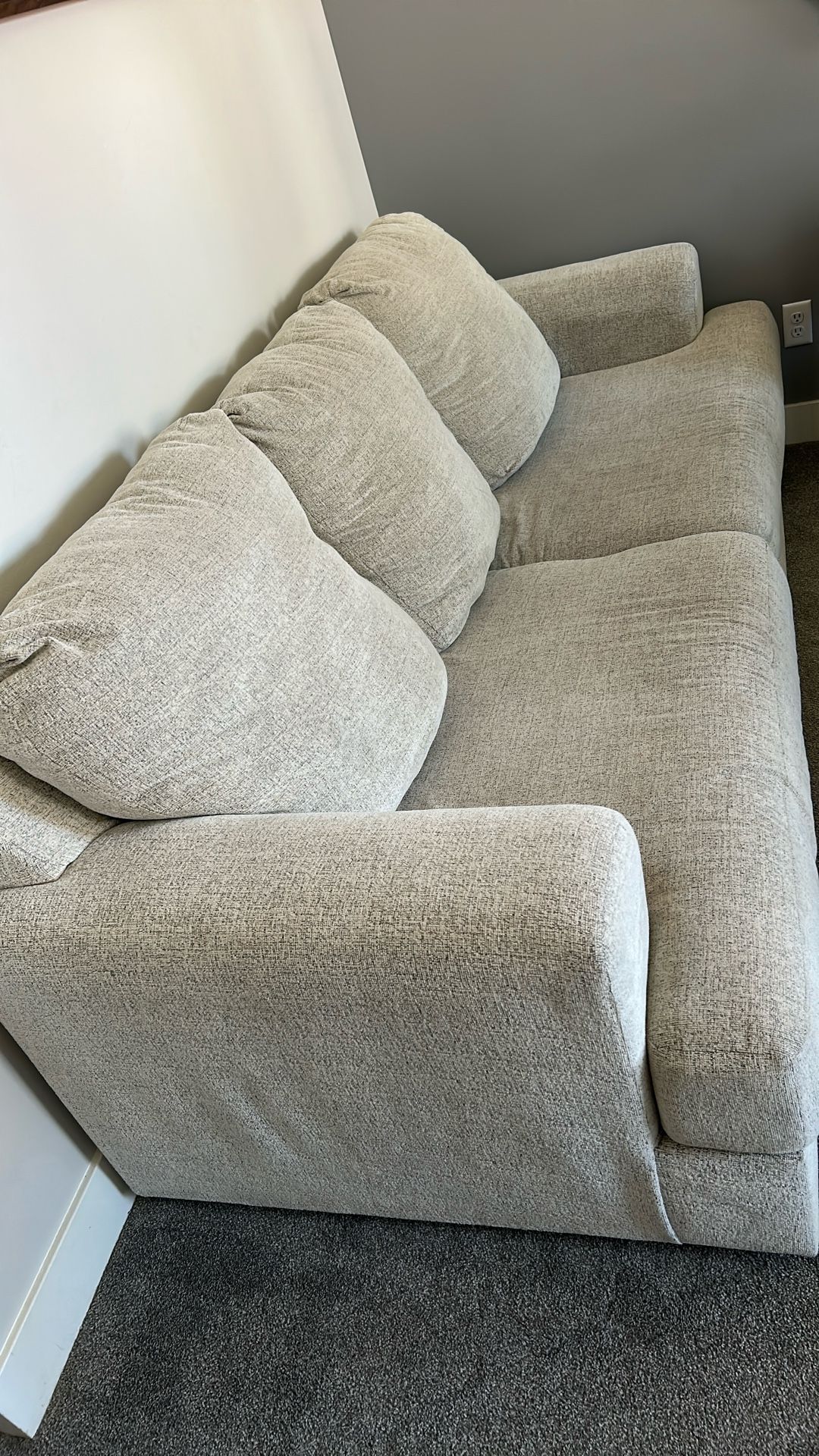 White Ashley Sofa X2