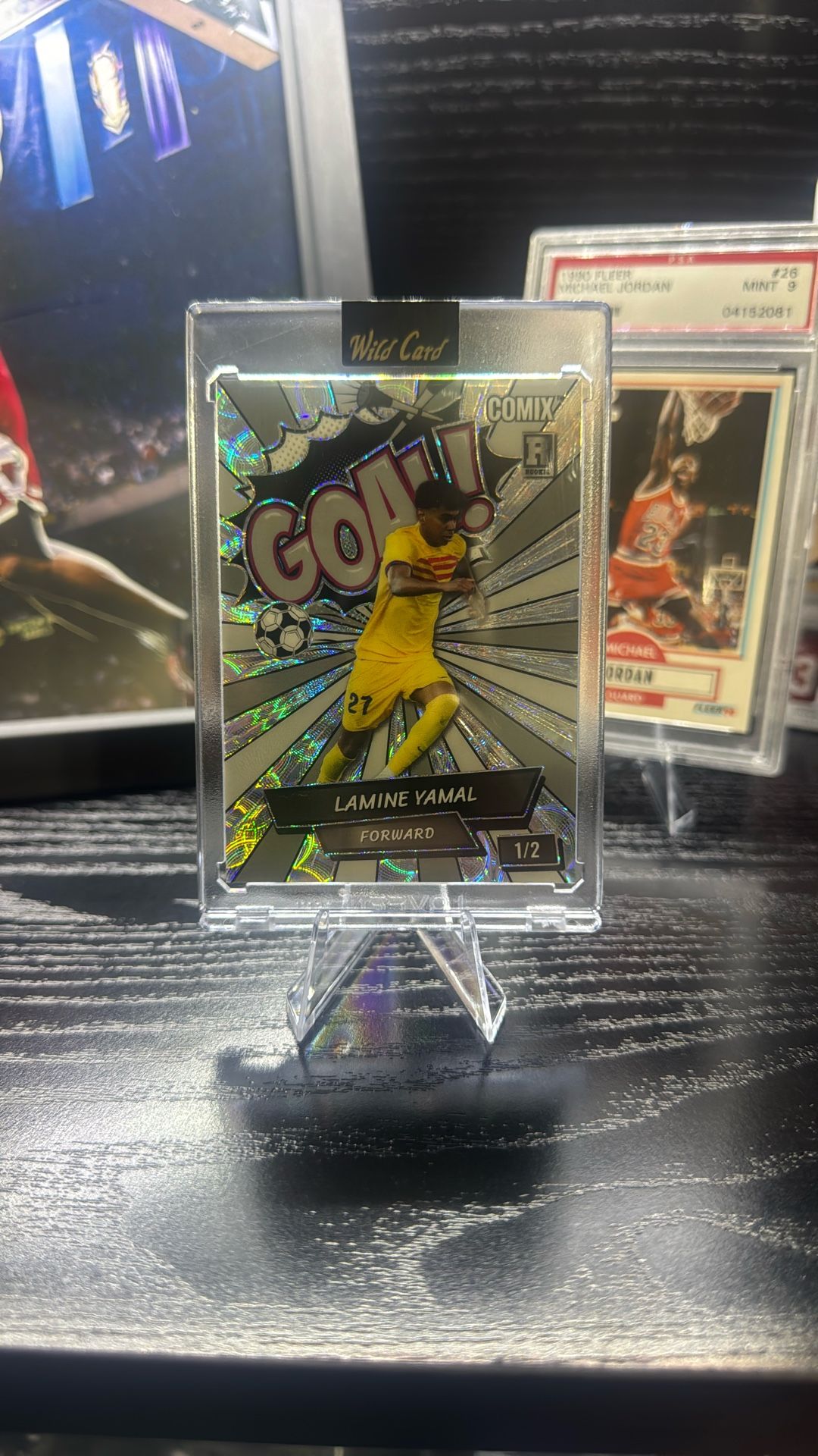 Lamine Yamal #1/2 RC - Silver Barcelona Lazers Foil - 2024 Wild Card BL ππ₯