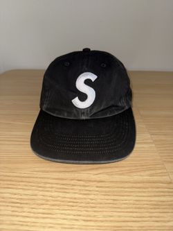 Supreme S Logo Pigment Coated 2 Tone Black 6 Panel