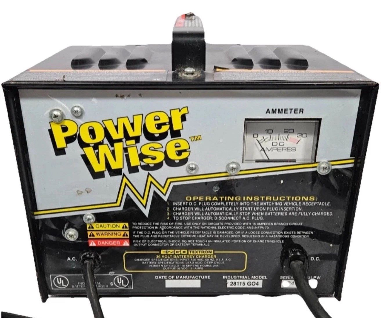 Power Wise 36 Volt EZGO Golf Cart Charger