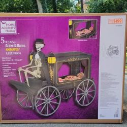 Home Depot Home Accents 5 ft. Animated LED Hearse **SACRAMENTO** Pickup🎃