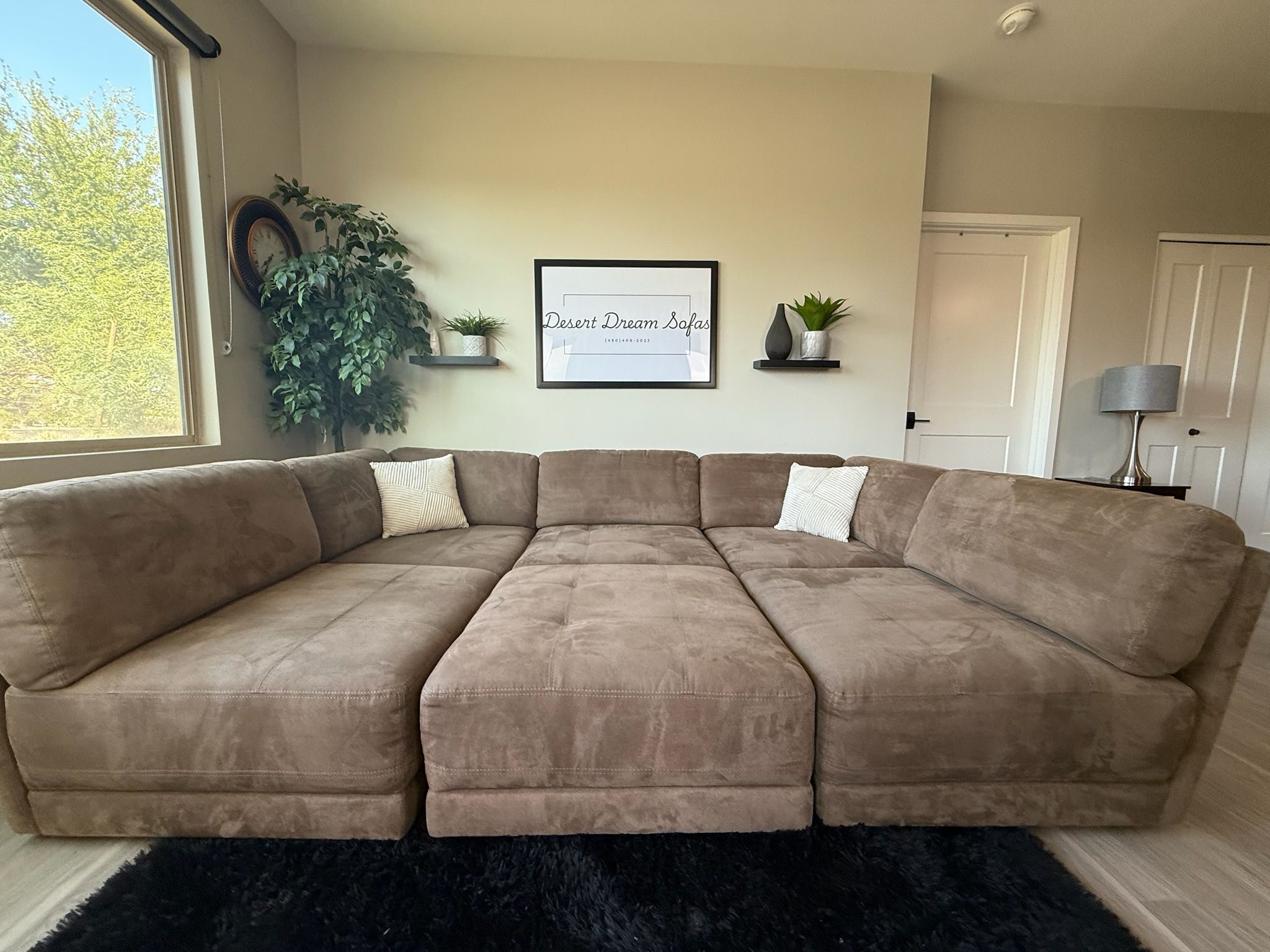 Jonathan Louis Modular Sectional – 6-Piece Echosuede Set (Like Cloud Couch)