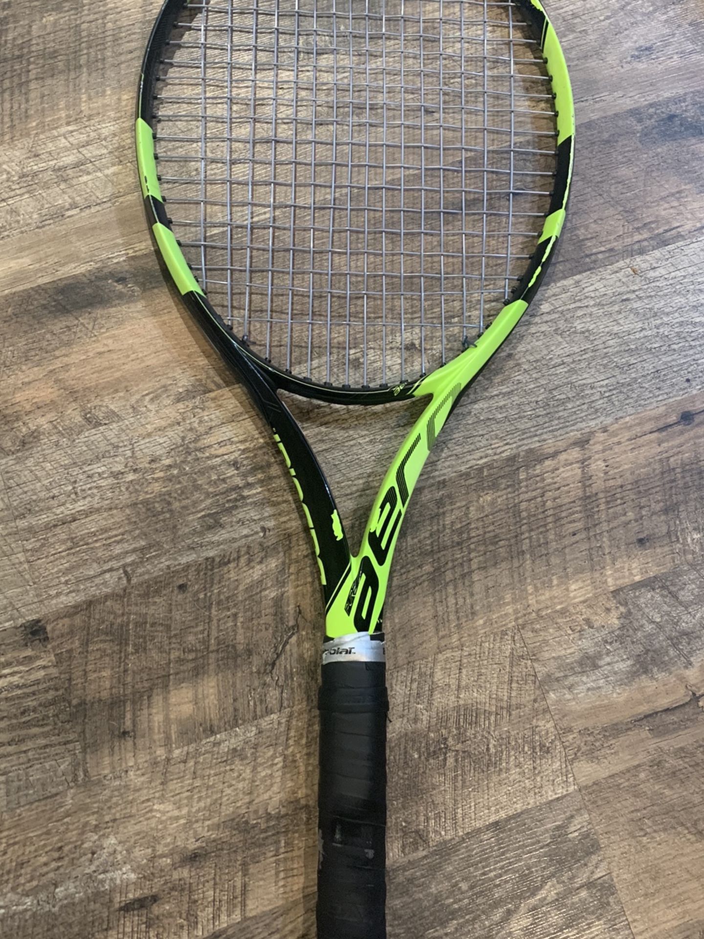 Babolat Pure Aero Plus tennis racket.