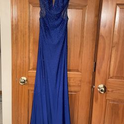 Royal Blue Faviana Prom Dress. Size 0
