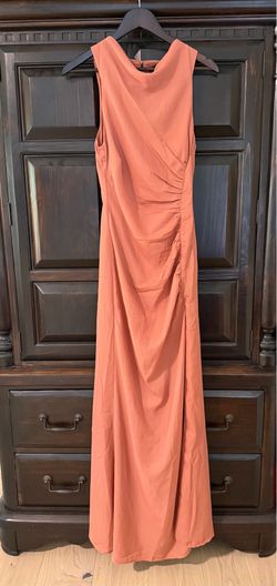 Lulus Rusty Rose Ruched Maxi Dress