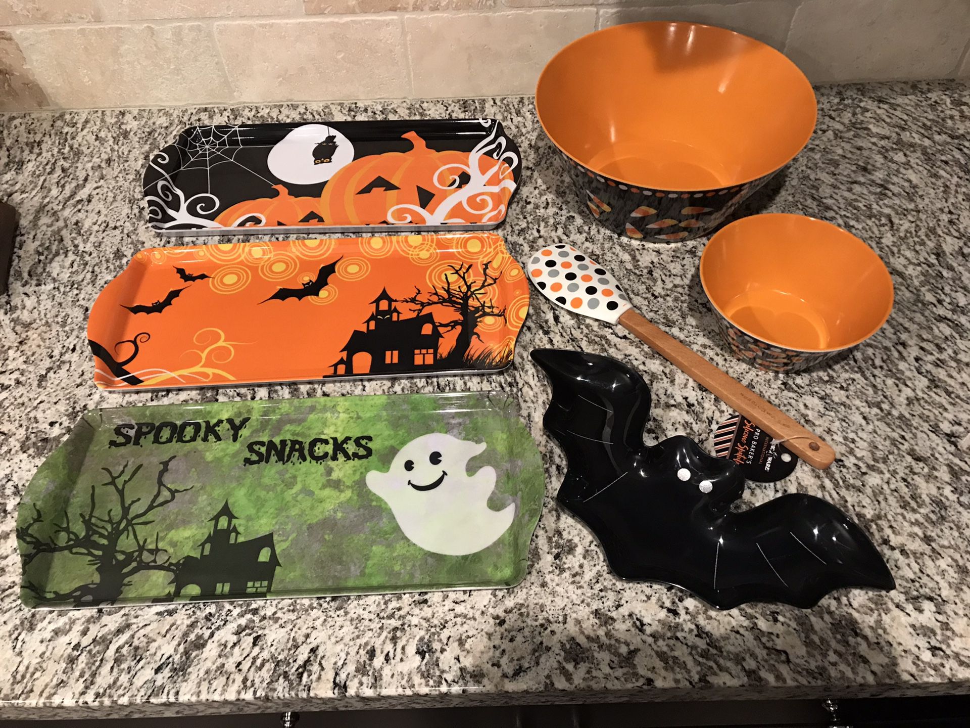 Halloween Melamine Trays and Bowls