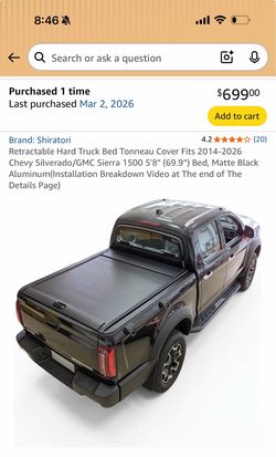 2025 Chevy Silverado bed cover