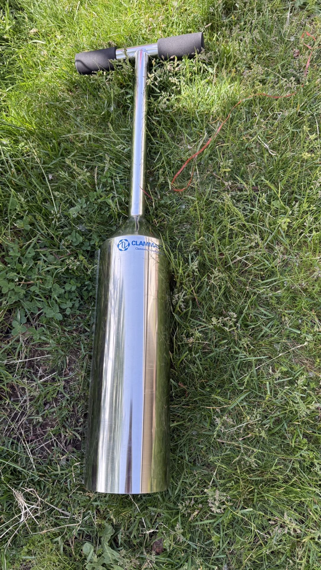 ClamMaster(™) Clam Gun made with durable stainless steel construction for long-lasting use. Diameter 5”, Height: 33” Brand new