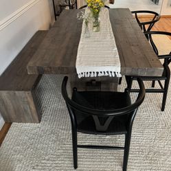 West Elm Emmerson Dining Table + Bench/Chairs