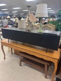 Black Modern TV Stand with Cabinet