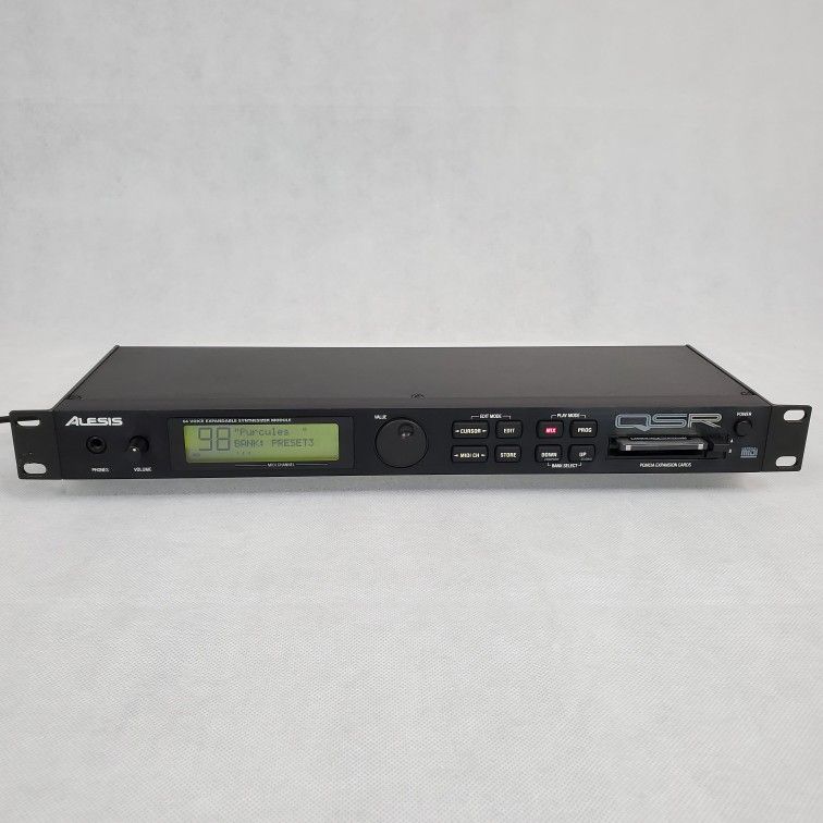 Alesis QSR 64 Voice Expandable Synthesizer Module w/ Q Card
