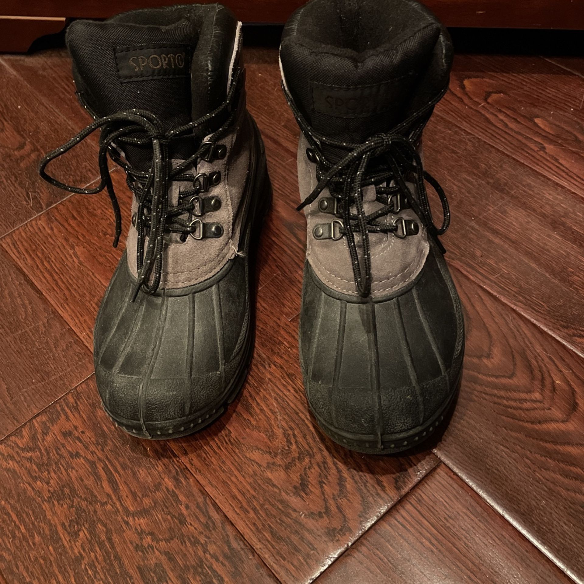 Men’s/Boys size 7 Sporto waterproof Boots For Snow, Mud, Hiking, Etc