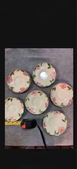CA. FRANCISCAN DESERT ROSE 6 SAUCERS.SEE POST.