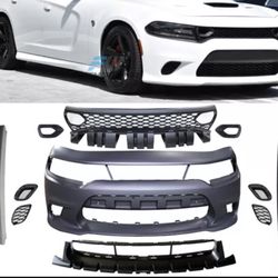 Fits 15-22 Dodge Charger Scat Pack SRT 392 Hellcat Front Bumper Cover Conversion