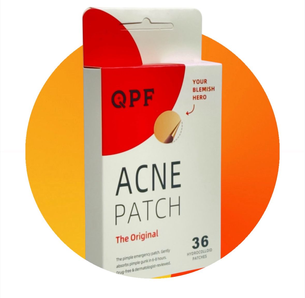 QPF Acne Patches - 36 Count Hydrocolloid | Fast Pimple & Blemish Healing