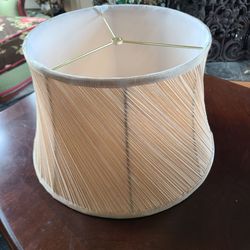 Pleated Lampshade Ecru Peach  large