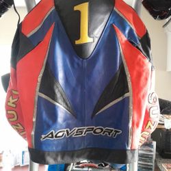 Suzuki Leather Motorcycle Jacket