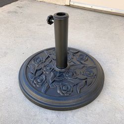 (New) $25 Outdoor Patio Umbrella 18” Round Base Weight 18lbs, Fit 1.5” Pole Stand