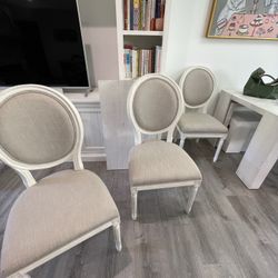 Vintage french round fabric side chair sales