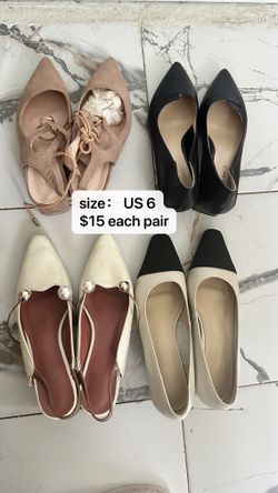 SIZE 6; $15 Each Pair