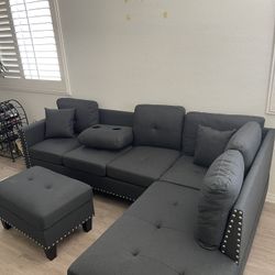 New Dark Gray Sectional 