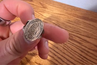 Large Virgin Mary Our Lady of Guadalupe  Ring Sterling Silver 925