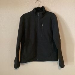 Tumi Tech Men’s Jacket Medium Black Softshell Lined Stretch Pockets  