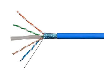 Monoprice Cat6A 1000ft F/UTP Shielded CMR Bulk Cable Blue 13072