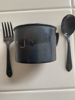 Vintage Silver Plated Cup ,spoon and fork.