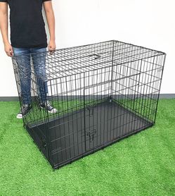 (New in Box) $75 Folding X-Large 48” Dog Cage Crate Kennel 48x29x32”