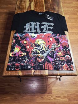 Mixed Emotions Men's Alien Musician Graphic Tee. Size Small