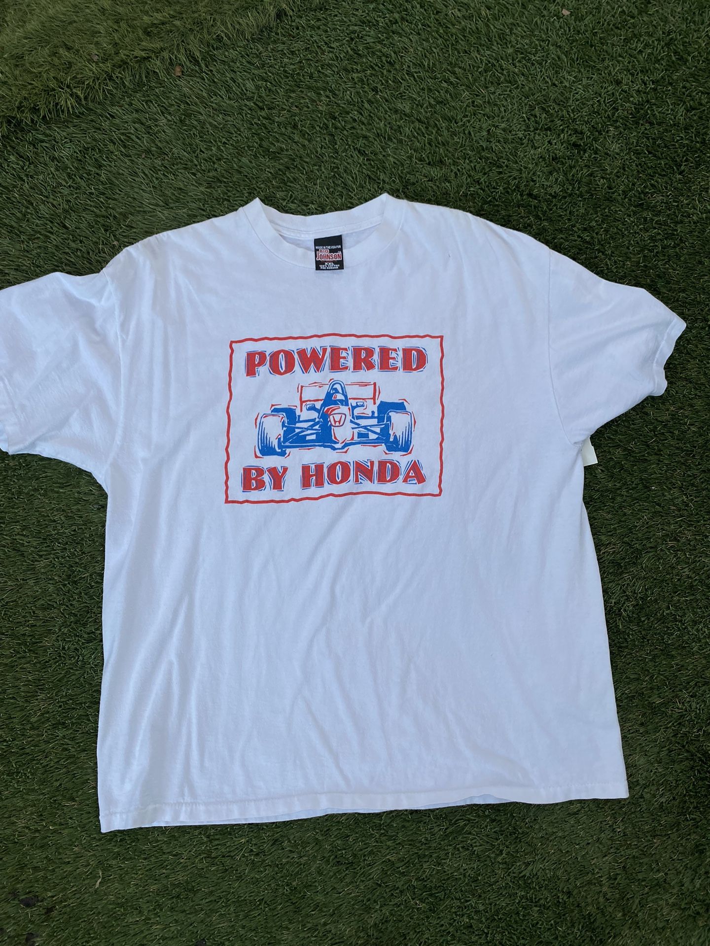 Vintage F1 Honda Racing Powered By Single Stitch 2XL Big Johnson Tee USA
