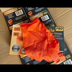 9Mil Nitrile Gloves Orange 1000 Pack