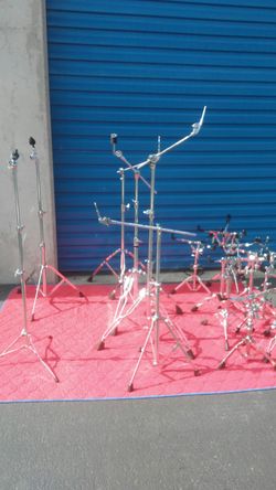 Assorted snare & cymbal stands