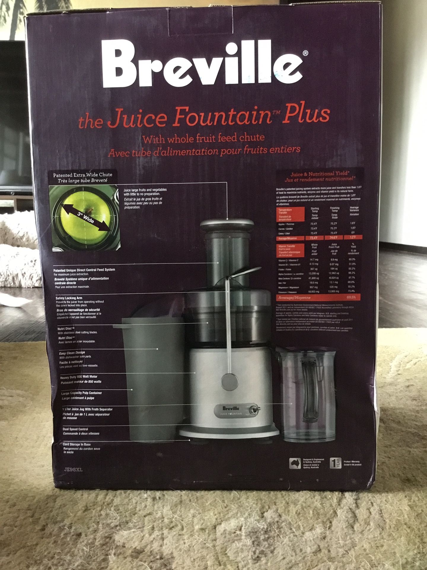 Breville Juice Fountain Plus - BRAND NEW In Box