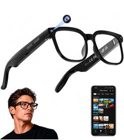 AI Smart Glasses with Camera, 4K HD Video & Photo Capture, Real-Time Translation