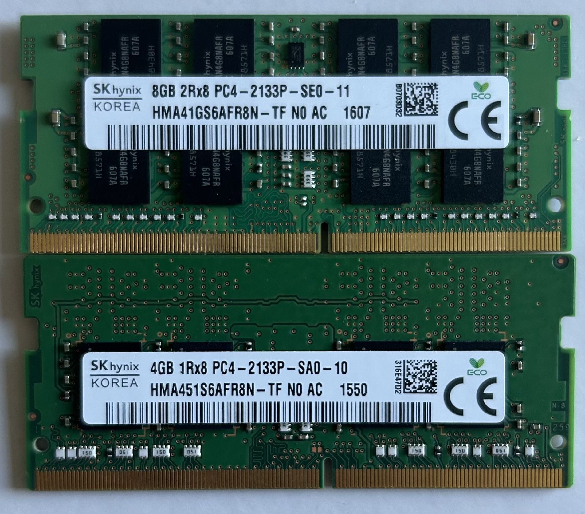 Laptop/ Computer RAM - HYNIX 12GB(8GB+4GB) DDR4 2133MHZ PC4-17000 260-PIN1.2V SODIMM NOTEBOOK MEMORY MODULE GREEN